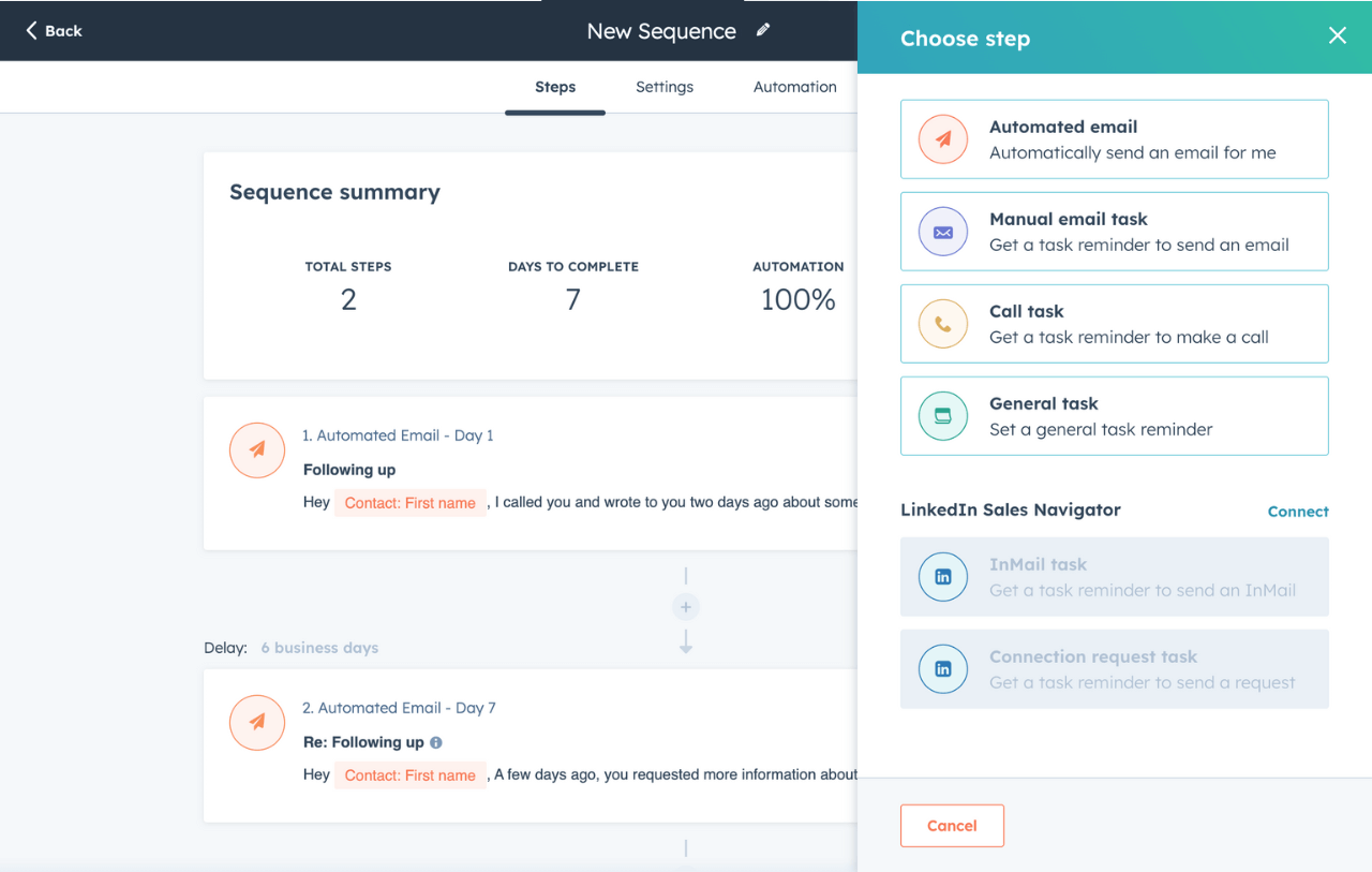 Sales Hub Features in HubSpot for Nonprofits