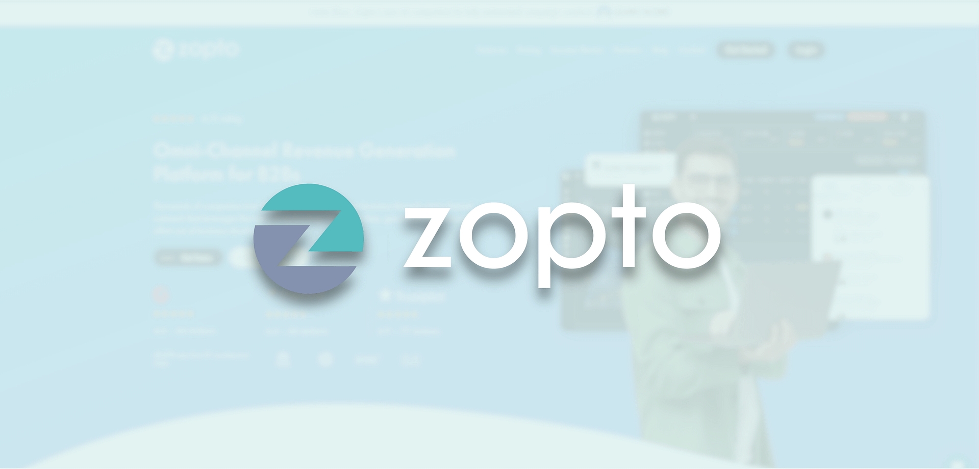 An image showing the website and logo of Zopto, one of the essential tools for LinkedIn Lead/Outreach Management.