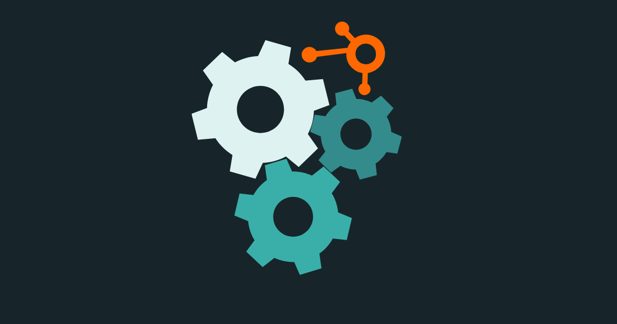 featured image of gear icons displaying Leveraging HubSpot Automation for Streamlined Sales and Marketing: A Game-Changer for Lean SaaS Startups