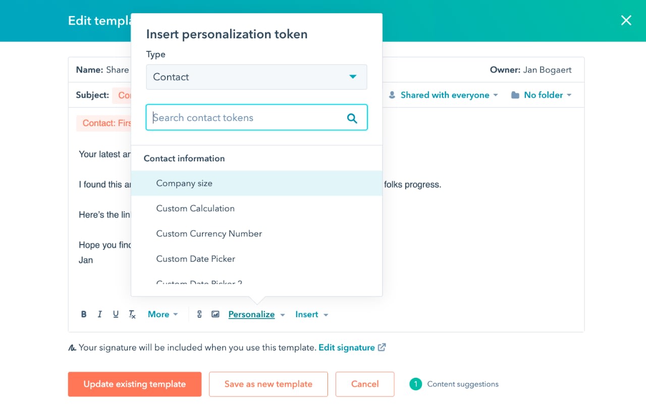 Customizing Email Templates in HubSpot