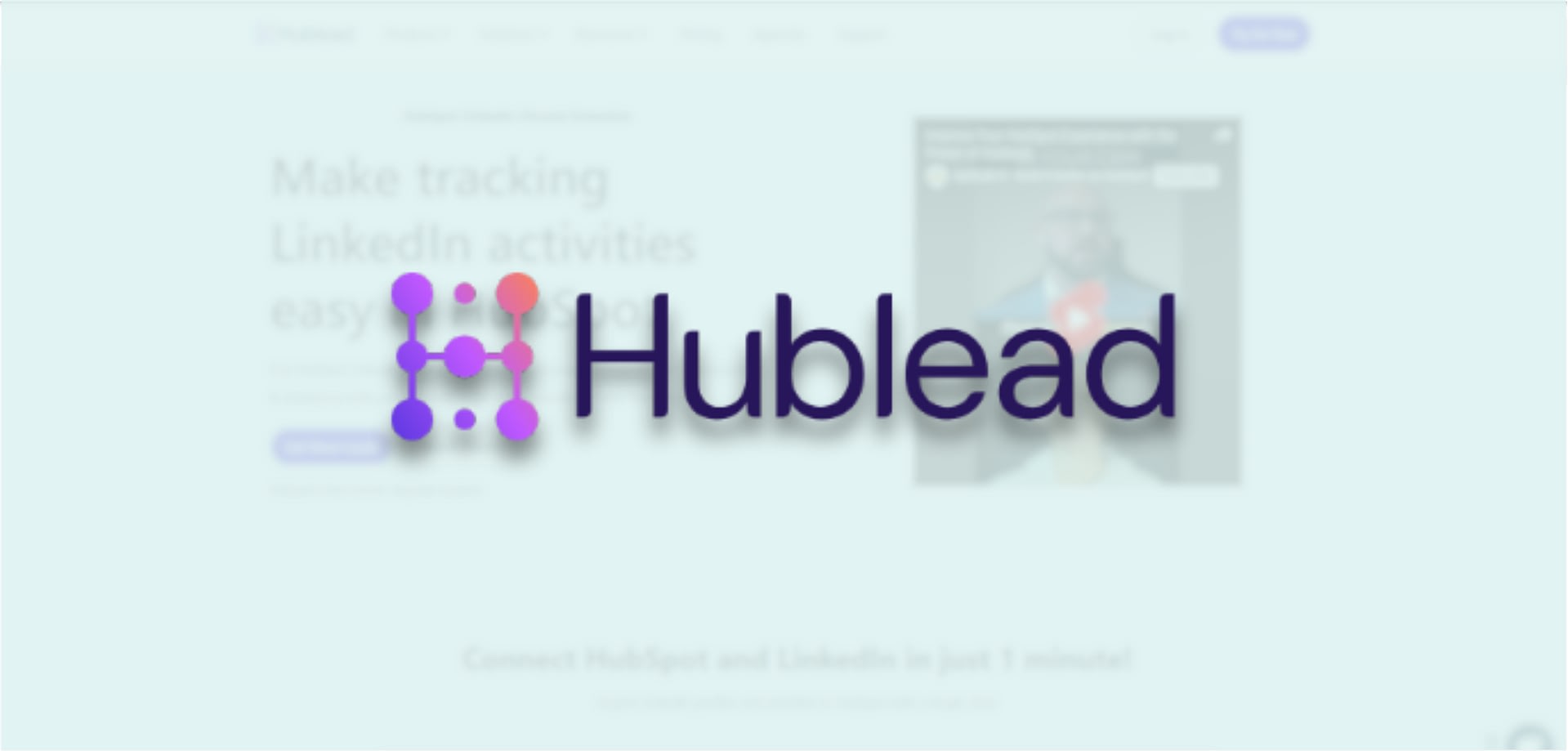 An image showing the website and logo of Hublead, one of the essential tools for LinkedIn Lead/Outreach Management.