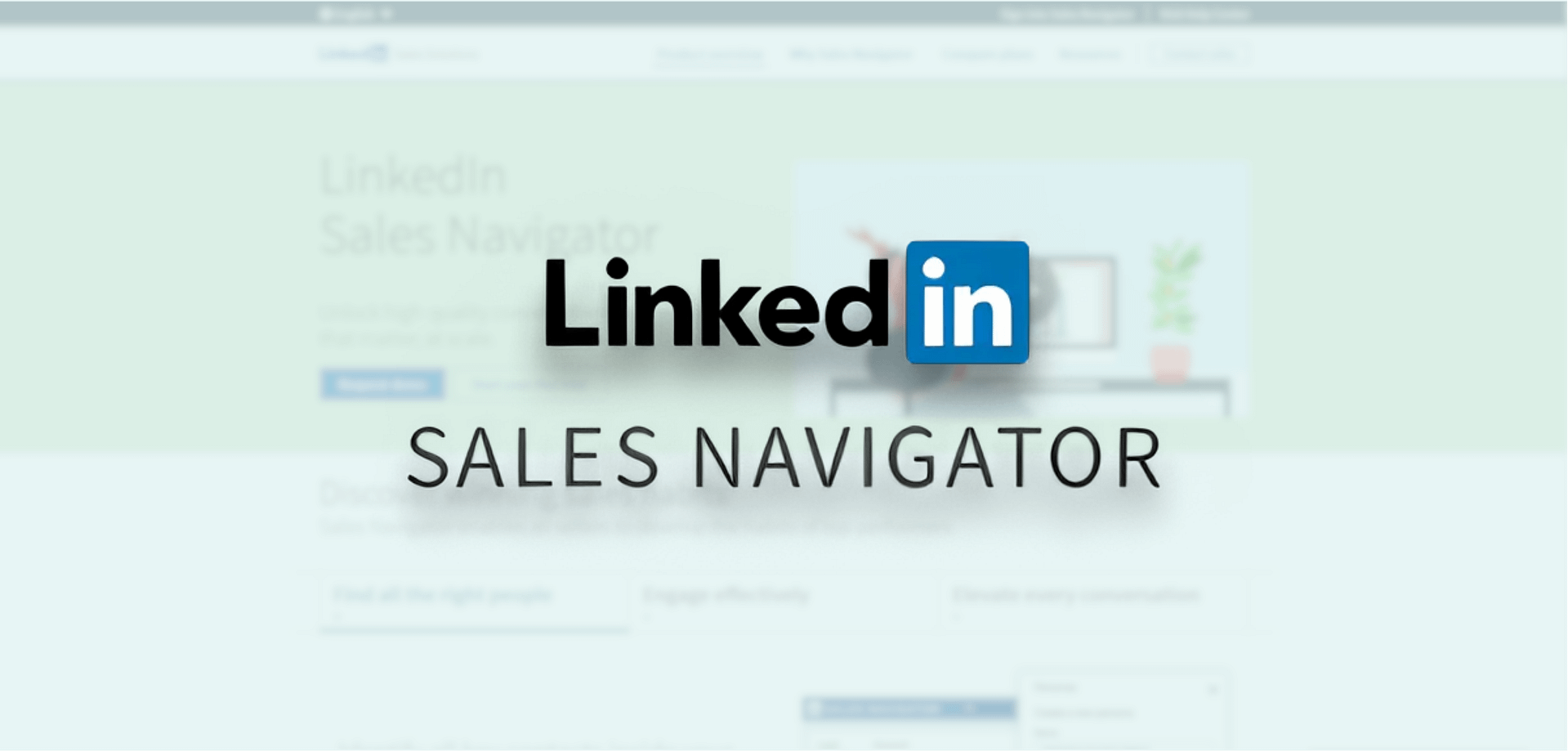 An image showing the website and logo of LinkedIn Sales Navigator, which is a tool for advanced lead insights and filtering.