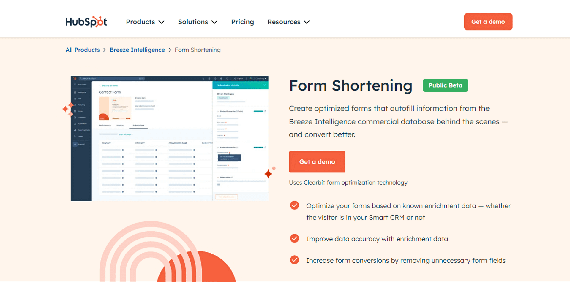 Form Shortening in HubSpot Breeze Intelligence