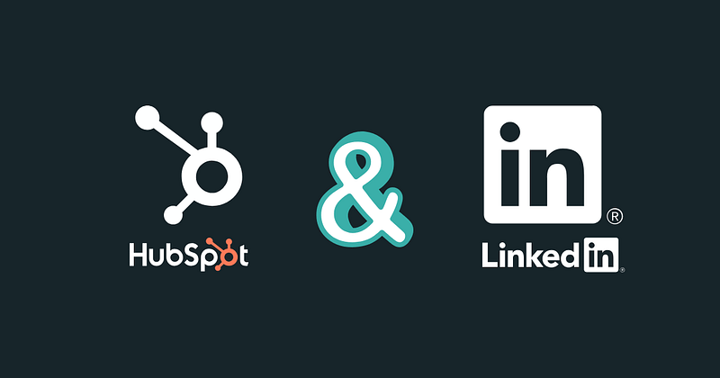 A graphic showing the integration of HubSpot and LinkedIn Ads for Full-Funnel Success